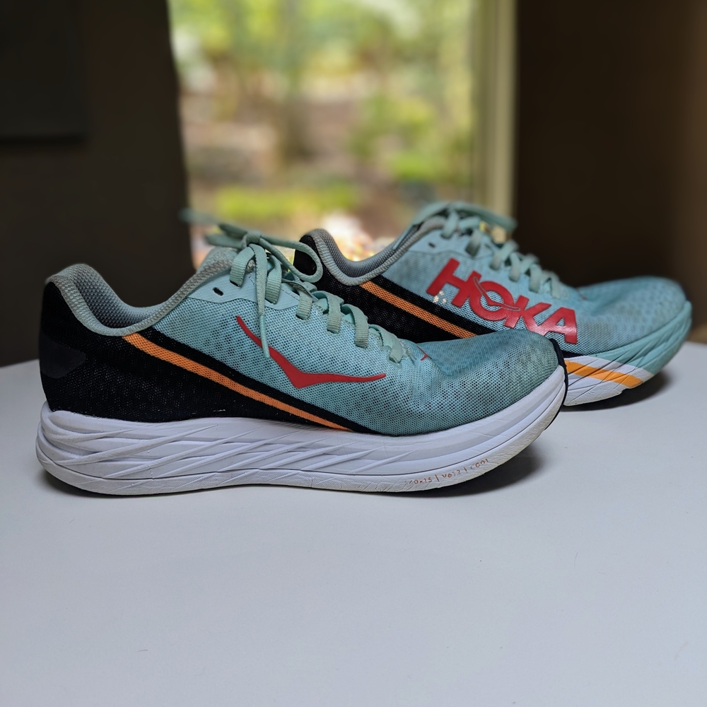 Hoka One One Athletic Shoes in Light Blue and Black